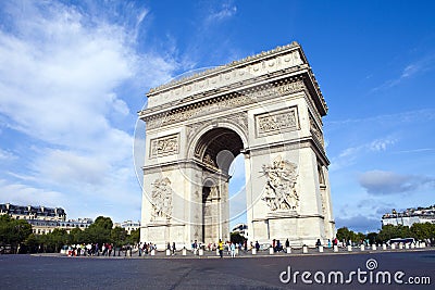 Arc de Triomphe in Paris Editorial Stock Photo