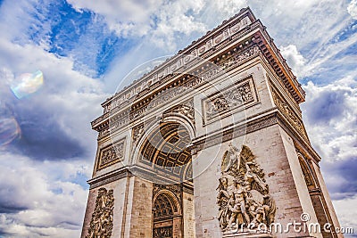 Arc de Triomphe Place Charles de Gaulle Paris France Stock Photo