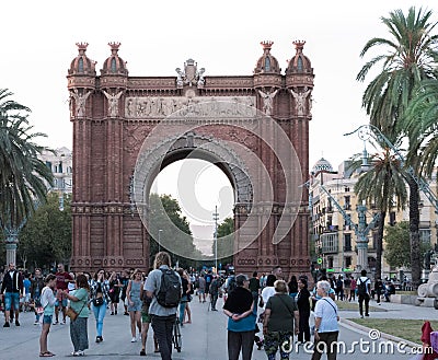 Arc triumphal de Barcelona Editorial Stock Photo