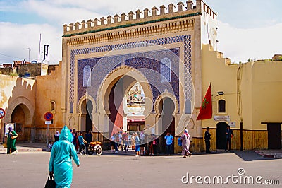 Arc of the wall at fez moroco Editorial Stock Photo