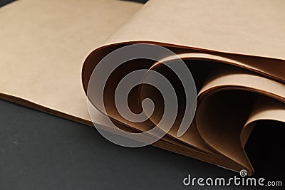 Arc-wrapped sheets of paper for sketching and drawing Stock Photo