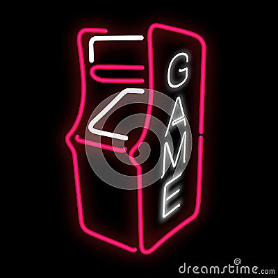 Arcade game cabinet Vector Illustration