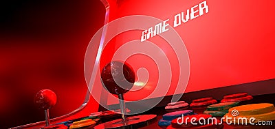 Arcade Game Game Over Stock Photo