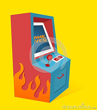 Arcade game Machine Vector Illustration