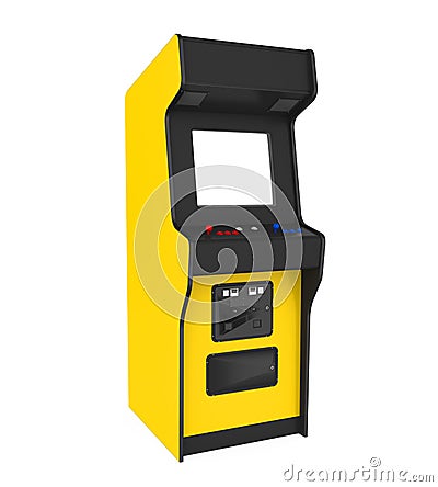 Arcade Game Machine Isolated Stock Photo