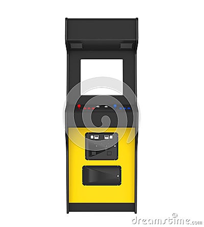 Arcade Game Machine Isolated Stock Photo