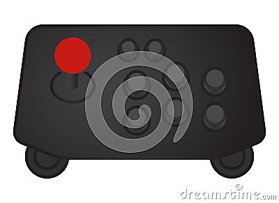 Arcade joystick controller flat vector color icon for apps or website Vector Illustration