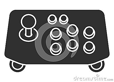 Arcade joystick controller flat vector icon for apps or website Vector Illustration