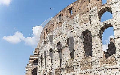 Arcade of the Roman Colosseum.Italy. Stock Photo