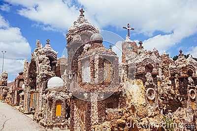 The Arcades at Grotto of the Redemption in West Bend, Iowa Stock Photo