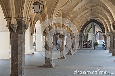 Arcades in LÃ¼beck Editorial Stock Photo