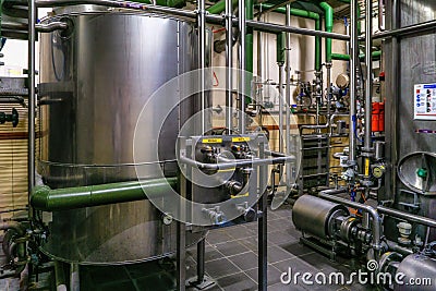 Modern brewery interior Editorial Stock Photo