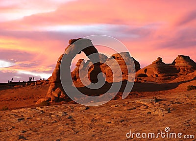 Arch in Arches National Park Stock Photo