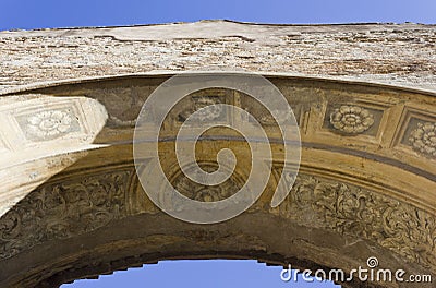Arch close-up in the Baths of Diocletian Stock Photo