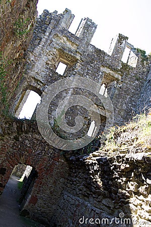 Arch details at abbey ruins Stock Photo