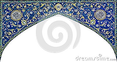 Arch.East asia architectural mosaic patterns. Stock Photo