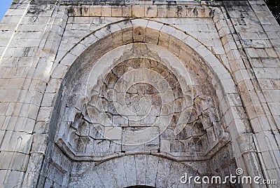 Arch entrance to the old mosque Stock Photo