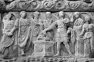 Arch of Galerius, Thessaloniki, Greece - detail Stock Photo