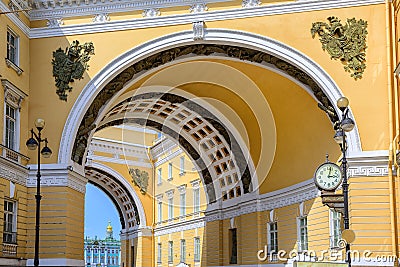 The arch of General Staff, St Petersburg, Russia Stock Photo