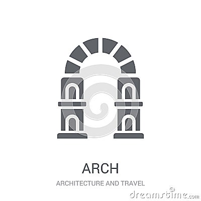 Arch icon. Trendy Arch logo concept on white background from Arc Vector Illustration