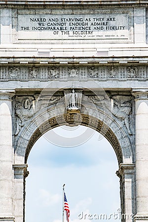 National Memorial Arch at Valley Forge Editorial Stock Photo