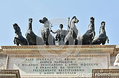 Arch of Peace statue Stock Photo