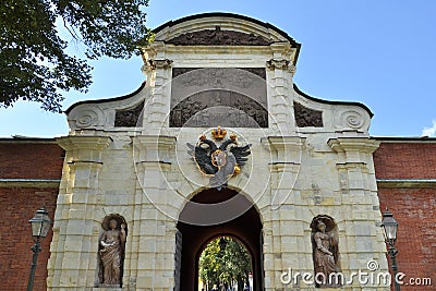 Arch of Peters' Gates in Peter and Paul Fortress Stock Photo