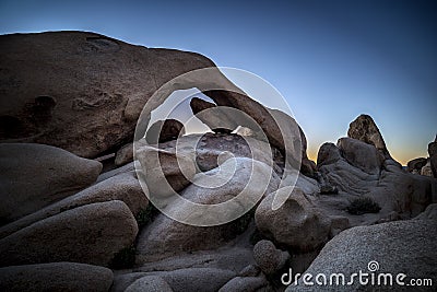 Arch Rock at Joshua Tree National Park Stock Photo