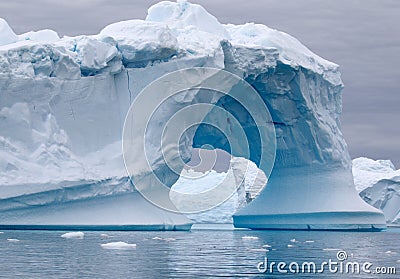 Arch Shaped Iceberg Stock Photo