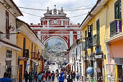 The Arch of Triumph in the city of Ayacucho, Peru Editorial Stock Photo