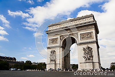 Arch of Triumph. Day time Editorial Stock Photo