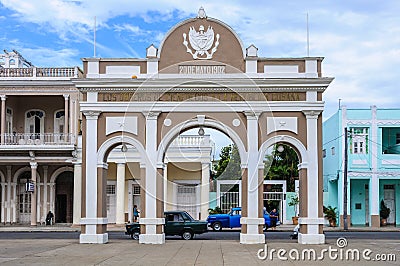 Arch of Triumph in Jose Marti Park in Cienfuegos, Cuba Editorial Stock Photo