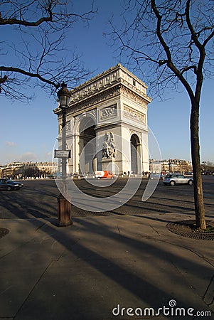 Arch of Triumph Paris Stock Photo