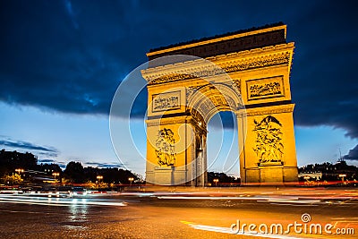 Arch of triumph, Paris Stock Photo