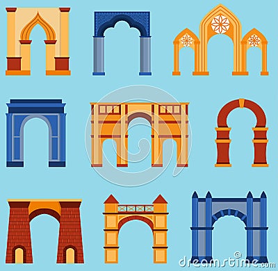 Arch vector construction illustration Vector Illustration