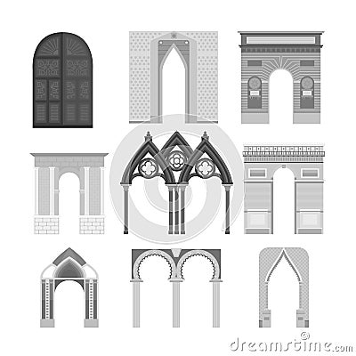 Arch vector construction illustration Vector Illustration