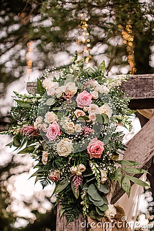 Arch wedding flowers Stock Photo