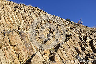 Archaelogical and historical stone bazalt hill Stock Photo