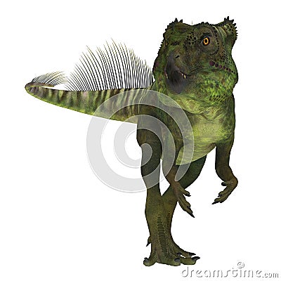 Archaeoceratops Dinosaur on White Stock Photo