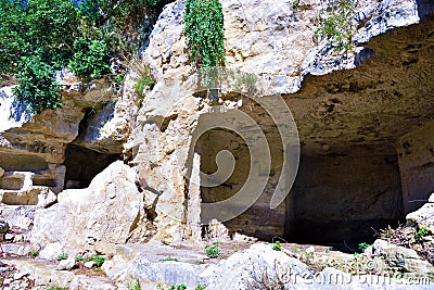 Archaeological area of ispica Stock Photo