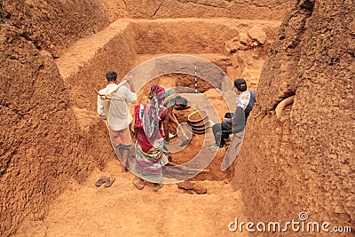 Archaeological excavation Editorial Stock Photo