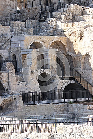 Archaeological excavations in the Old City of Jerusalem Stock Photo