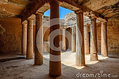 Archaeological museum in Paphos on Cyprus Editorial Stock Photo