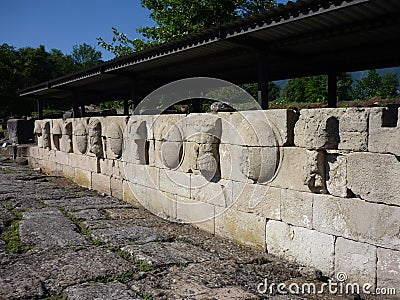 The archaeological site of ancient Dion, Greece Stock Photo