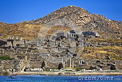 Archaeological Site of Delos Stock Photo