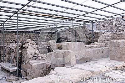 Archaeological site of Knossos in Heraklion city Stock Photo