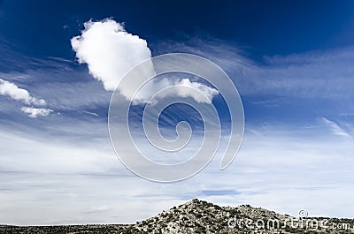 Strange cloud over a Celtic castro Stock Photo