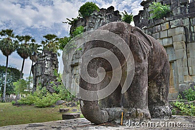 Archaeological site of Vat Phou Champasak thad sam pang Stock Photo