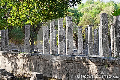 Archaeological Site of Olympia, Greece. Stock Photo