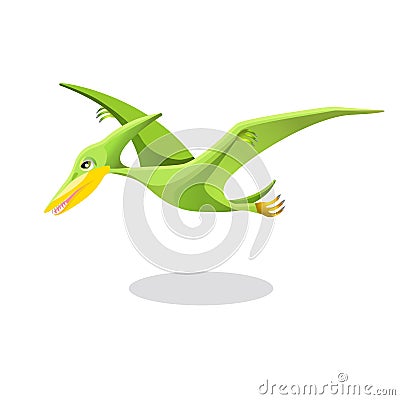 Archaeopteryx, original or first bird isolated on white. Vector Illustration